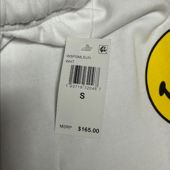 Aviator Nation White Joggers with Colorful Smiley Faces - Picture 5 of 5